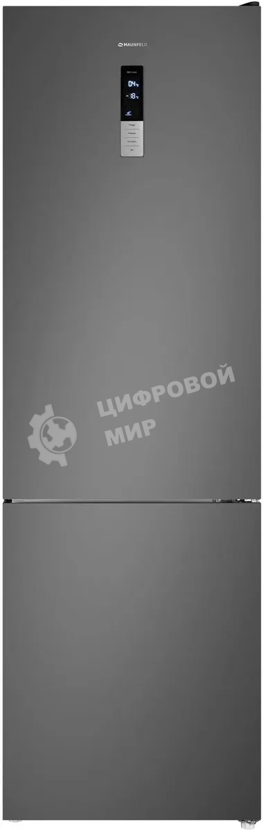 Холодильник Maunfeld MFF200NFSE нержавеющая сталь двухкамерный 271/106л морозилка снизу