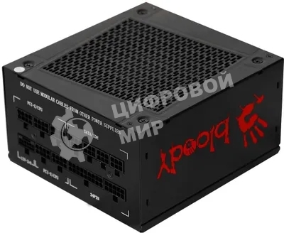 Блок питания Bloody BD-PS1000G, 1000Вт, 80 PLUS Gold, 140мм, модульный, черный