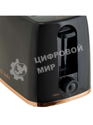 Тостер DELTA DL-6901 черный, 650 Вт