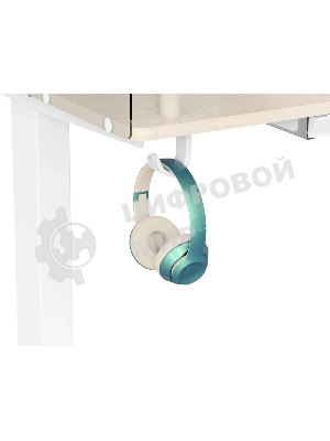 Стол для компьютера Cactus CS-EDL-DWT столешница ДСП светлый дуб каркас белый 120x71x60см