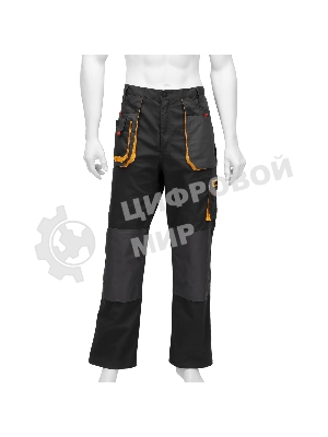 Брюки профессиональные рабочие Denzel 65% полиэстер 35% хлопок, XXL