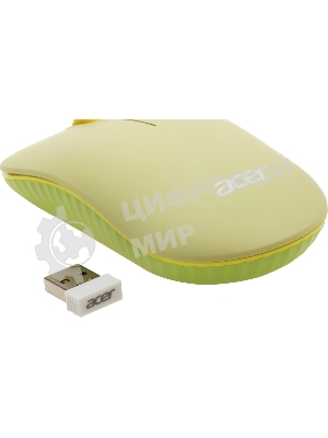 Комплект клавиатура + мышь Acer OCC205 беспроводной USB, 1200 dpi, зеленый/желтый