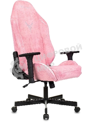 Кресло Knight N1 Fabric розовый, велюр, 120 кг, механизм качания