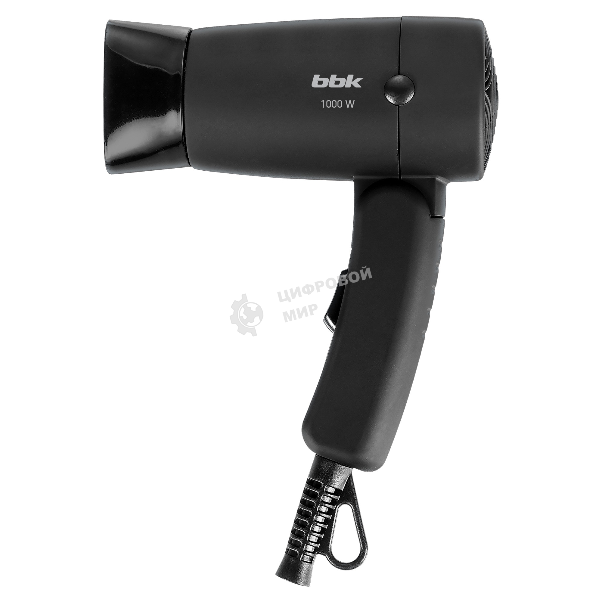 Фен BBK BHD0801 черный, 1000 Вт, компактный