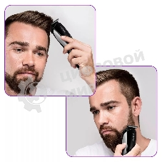 Триммер Kitfort КТ-3109 черный/серебристый 3Вт (насадок в компл:10шт)