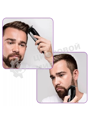 Триммер Kitfort КТ-3109 черный/серебристый 3Вт (насадок в компл:10шт)