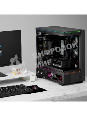 Кулер для процессора Thermalright Royal Knight 120 Digital Black (4-pin PWM, LED temp., 162mm, Ni/Cu, 6x6mm, 2x120mm, 80.45CFM/56.36CFM, 29.4dBA/28.4dBA, 2150RPM/1900RPM, S: 1200, 1700, 1851, 115X, 2011, 2066, AM4, AM5, black)