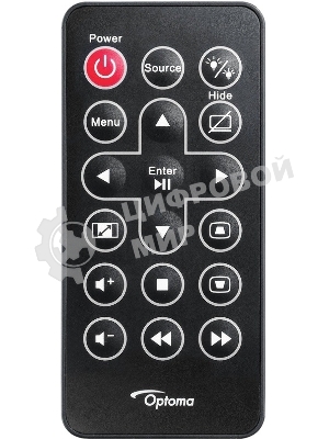 Проектор Optoma ML750e (DLP, LED, WXGA 1280x800, 700Lm, 15000:1, HDMI, USB, MHL, MicroSD, 1x1W speaker, 3D Ready, led 20000hrs, черный, 0.38kg)