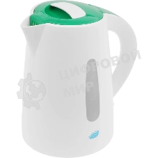 Чайник электрический Великие Реки Томь-1 белый/зеленый