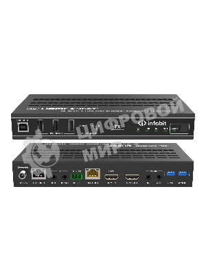 Удлинитель сигнала HDMI, USB Infobit iTrans E90U8K разрешение 8К/30, USB 2.0 до 90 метров, eARC