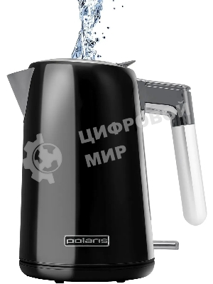Чайник электрический Polaris PWK 1746CA Water Way Pro 1.7 л, 2200 Вт, черный (корпус: нержавеющая сталь)