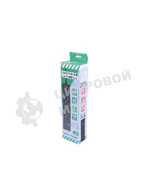 Бытовой удлинитель PowerCube, 3 р с/з вык.,3USB, 3500 Вт, 16А, 1.9 м, 3x1,0 черный PC-6B-2M