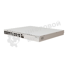 Коммутатор MikroTik CRS520-4XS-16XQ-RM Cloud Router Switch with Quad-Core AL52400 2 GHz CPU, 4 Gb RAM, 98CX8410 switch chip, 2 x 10G Eth ports, 4 x 25G SFP28 ports, 16 x 100G QSFP28 ports, RouterOS L5, 1U rackmount enclosure, dual hot-swap PSU, 4 x hot-swap fans