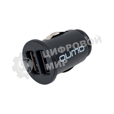 Автомобильное зарядное устройство Qumo Energy light (Charger 0034), 2USB, 2А, черный
