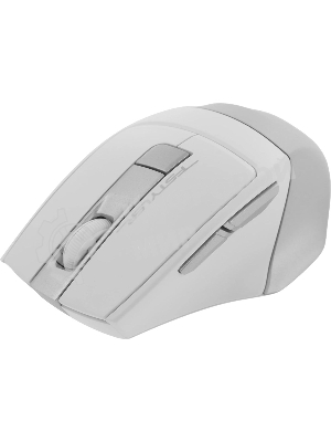 Мышь беспроводная A4Tech Fstyler FG35 серебристый/белый, 2000 dpi, радиоканал, USB, кнопки - 6