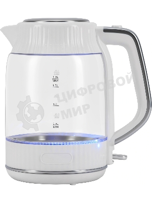 Чайник электрический Vitek VT-WK1059 1.7л. 2200Вт белый корпус: стекло/пластик