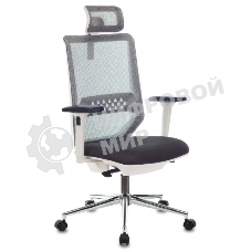 Кресло офисное Бюрократ MC-612N серый TW-04 38-417 сетка/ткань крестов. металл хром