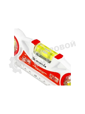 Уровень алюминиевый Matrix литой, фрезерованный, 3 глазка, две ударные площадки, 600 мм