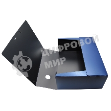 Папка архивная на резинке Silwerhof Perlen 311915-74 полипропилен 1мм корешок 100мм A4 синий металлик