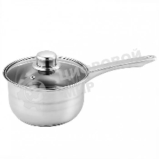 Ковш WEBBER BE-155/2 из нерж стали со стеклянной крышкой (d=16; 1.9 л) (12)