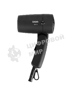Фен BBK BHD0801 черный, 1000 Вт, компактный