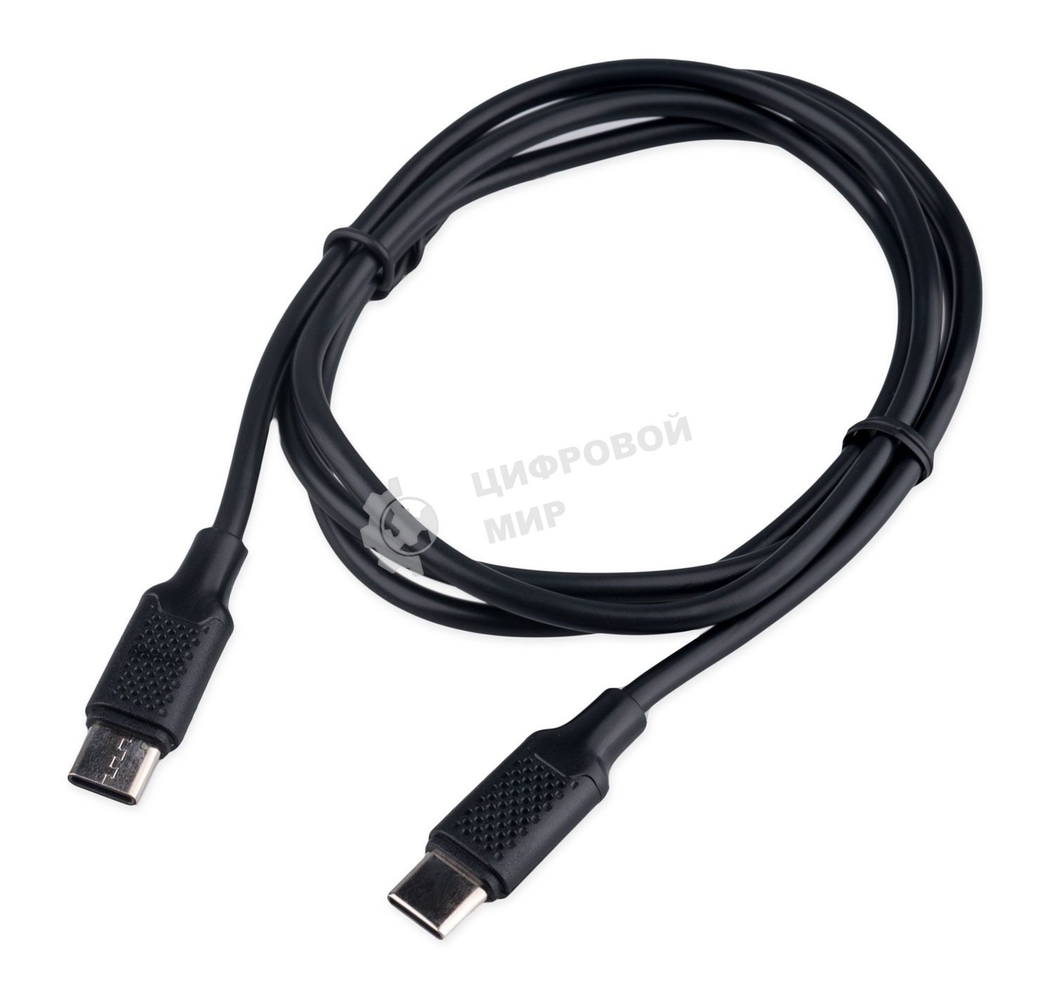 Кабель USB2.0 Cablexpert CC-USB2-CMCM-60-1M, Type-C/Type-C, 3A, 60Вт, PD/QC3.0, медь, 1м, черный, пакет