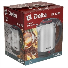 Чайник электрический Delta DL-1330 нерж с красным