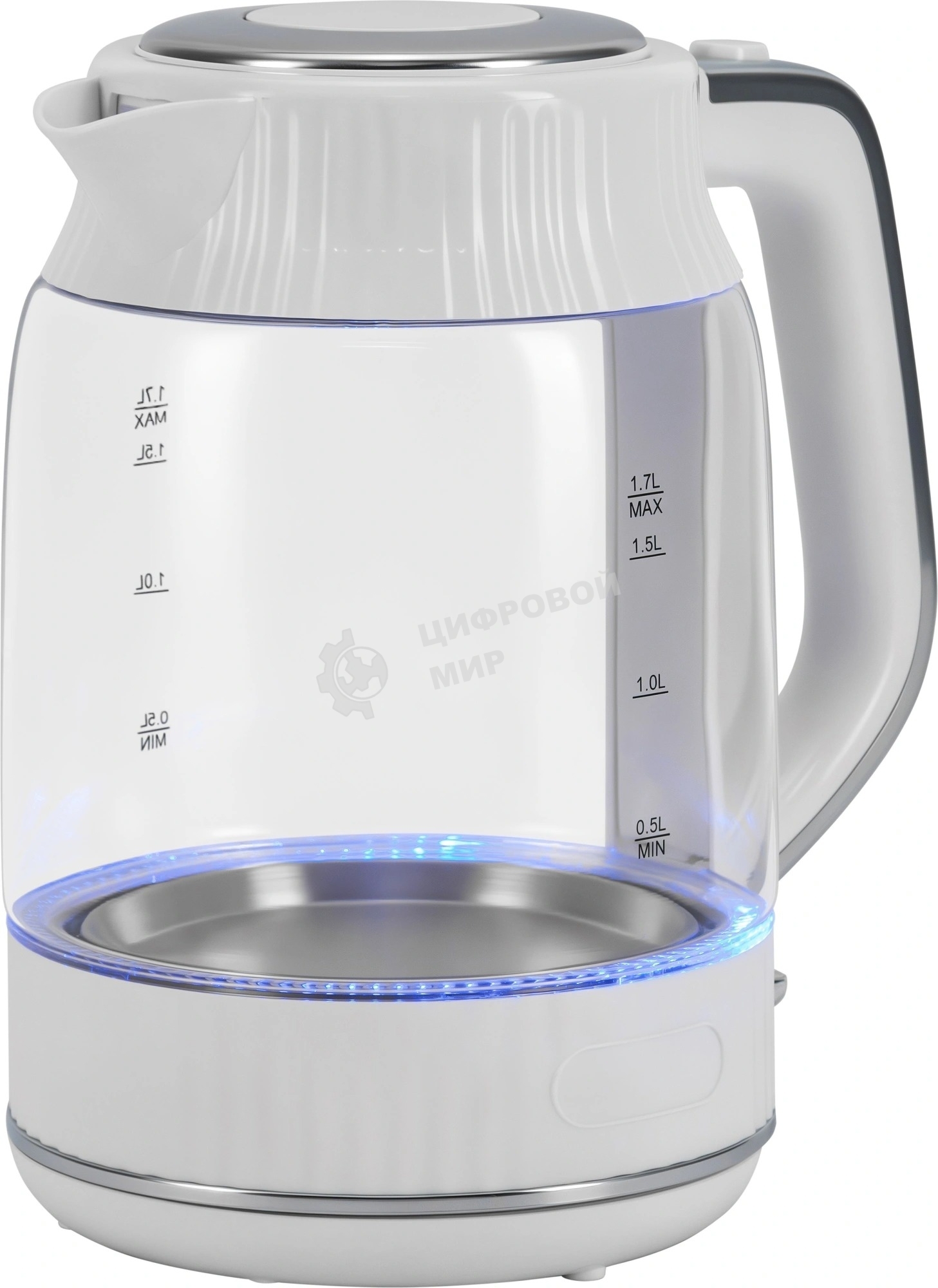 Чайник электрический Vitek VT-WK1059 1.7л. 2200Вт белый корпус: стекло/пластик