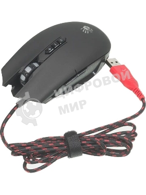 Мышь проводная A4Tech Bloody Q80 черный, 3200 dpi, USB, кнопки - 8