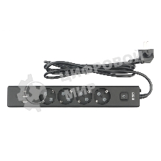 Бытовой удлинитель PowerCube, 4 р с/з вык.,3USB, 3500 Вт, 16А, 1.9 м, 3x1,0 черный PC-7B-2M