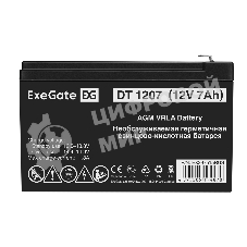 Аккумуляторная батарея ExeGate DT 1207 (12V 7Ah, клеммы F2)