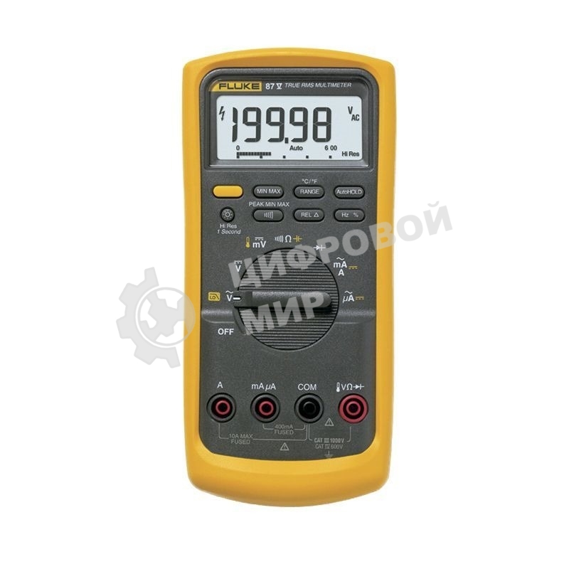 Мультиметр FLUKE 87v цифровая 1000мА желтый, черный 0,355кг