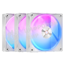 Вентилятор для корпуса Ocypus Delta F12 WH 3 IN 1, 120x120x25мм, 4-PIN PWM, 500-2000 RPM, 29 DBA MAX, HYDRO BEARING