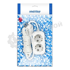 Удлинитель Smartbuy (SBE-16-2-02-Z) 2 гнз х 2,0 м (16А/3.5 кВт, ПВС 3х1.0)