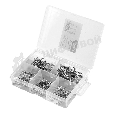 Набор заклепок Deli DL236906 75 шт (2.4мм,3.2мм,4.0мм,4.8мм,6.0мм) * 15 шт Пластиковая коробка.