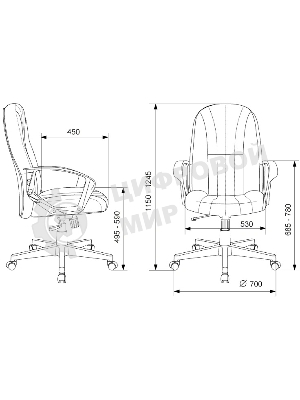 Кресло Бюрократ T-898/3С11BL 3С11 черный