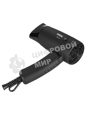 Фен BBK BHD0801 черный, 1000 Вт, компактный