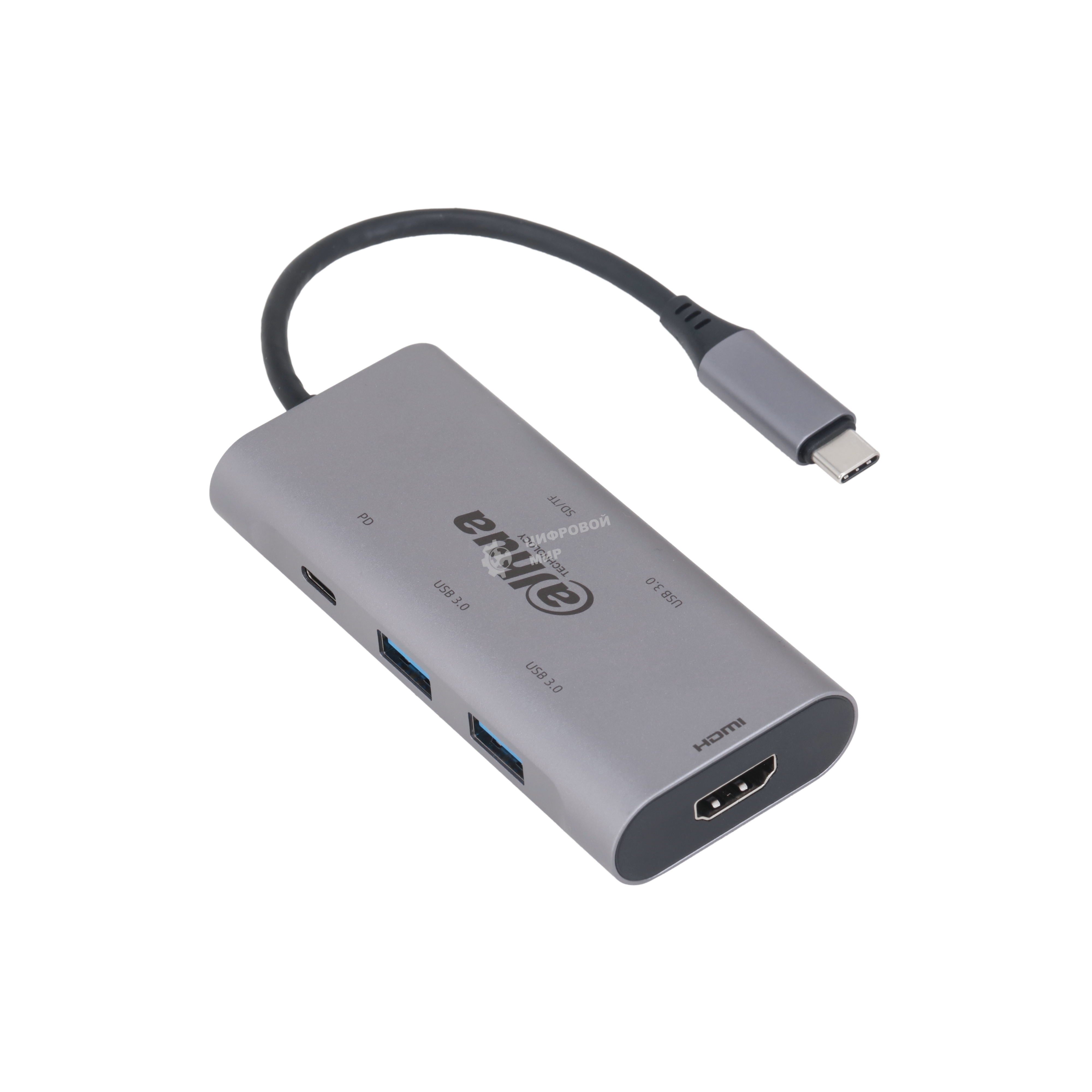USB-концентратор Dahua 7 in 1 USB 3.1 Type-C to USB 3.0 + HDMI + SD/TF + PD Docking Station