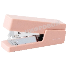 Степлер Deli ENS084 Nusign 24/6 26/6 (20 листов) розовый 100 скоб, коробка