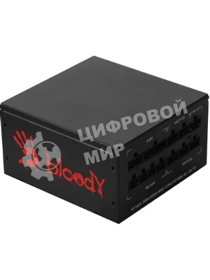 Блок питания Bloody BD-PS1000G, 1000Вт, 80 PLUS Gold, 140мм, модульный, черный