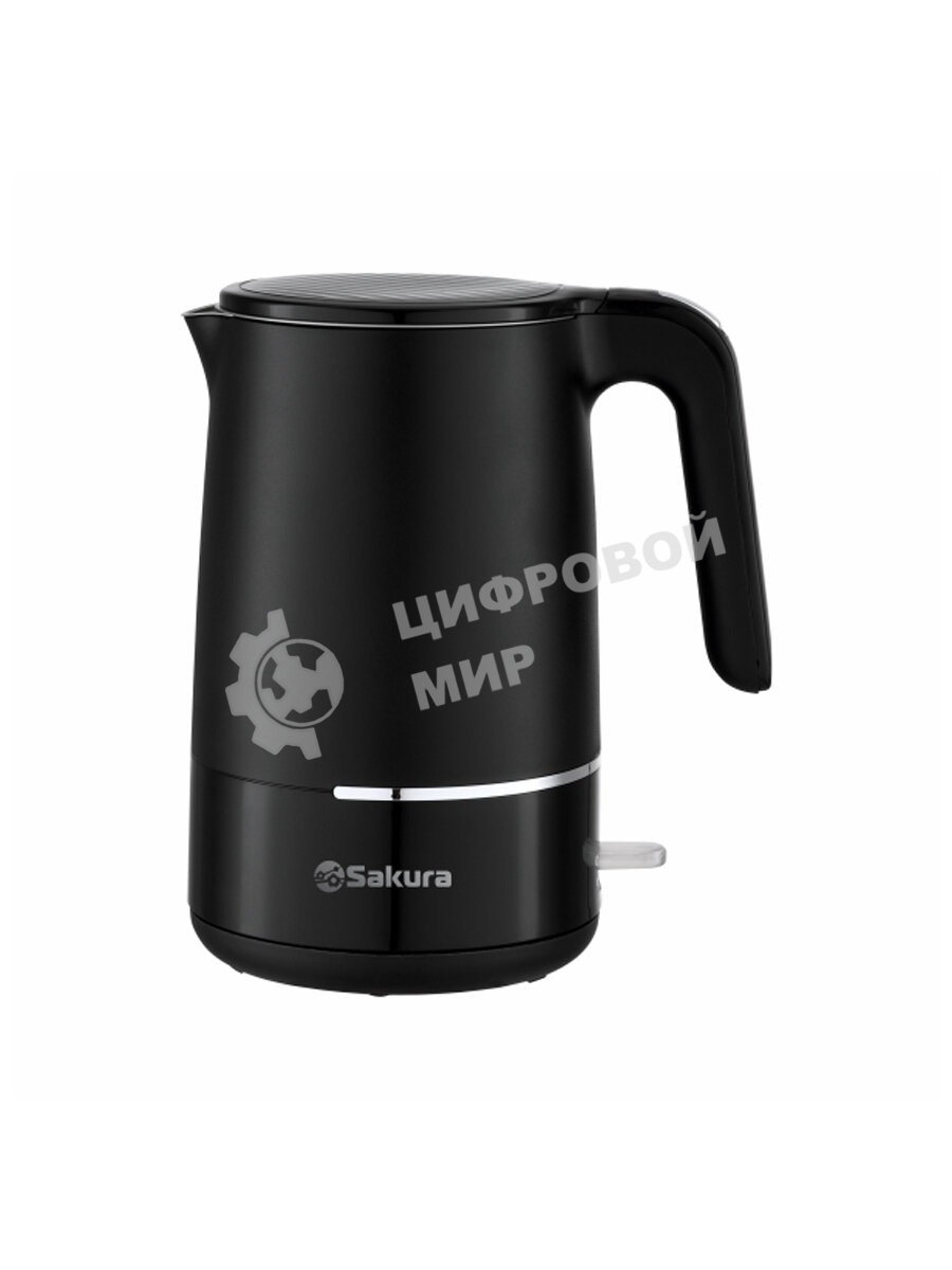 Чайник электрический Sakura SA-2176BK черный, 1.7 л, 1800 Вт