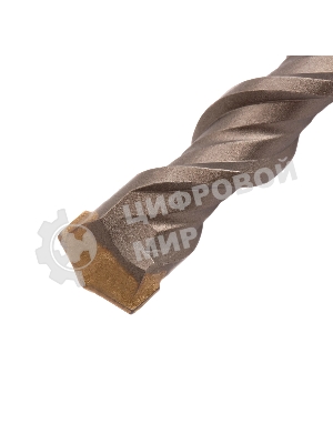 Бур по бетону Denzel двойная спираль, Cobalt W-tip, 22x600 мм, SDS PLUS