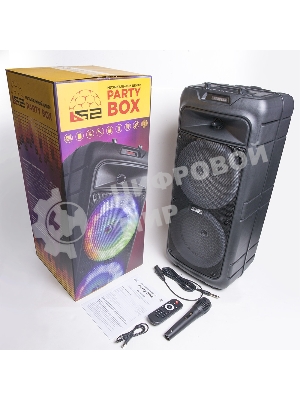 Мидисистема B52 Party Box, 40Вт (20Вт*2), АКБ 4500мА/ч,BT (до10м), USB, FM, провод. микроф.