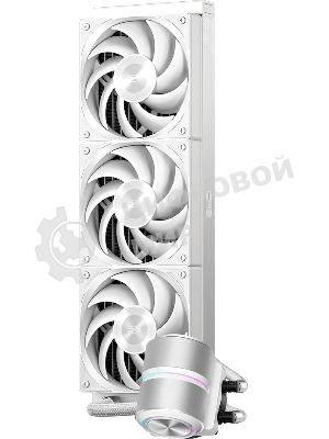 Система охлаждения Water Cooling System PCCooler DE360 Pro WH (300W, 360мм, White, ARGB Pump, Fans: 3x120мм, 86.73CFM, 32dBA, 2200RPM/Pump height 57мм, 28dBA, 3200RPM, Rad thickness 27мм/S: 1851, 1700, 1200, 115X, AM5, AM4, AM3)