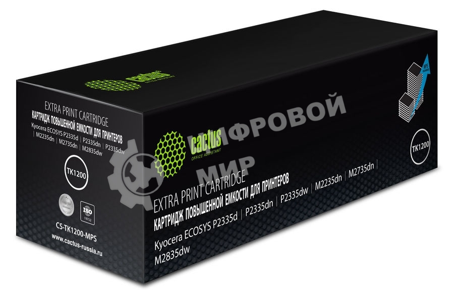 Картридж лазерный Cactus CS-TK1200-MPS черный (11000 стр.) для Kyocera Ecosys P2335d/P2335dn/P2335dw