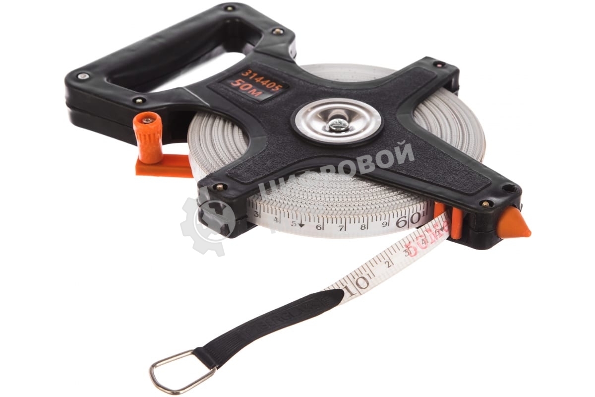 Рулетка геодезическая Sparta, 50 м х 12,5 мм, лента ПВХ, открытый корпус