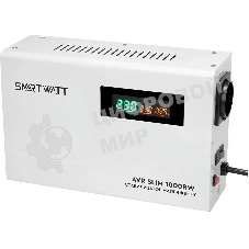 Настенный стабилизатор напряжения SMARTWATT AVR SLIM 1000RW (100W - 260W, 1000VA, 1 кВт, 50 Гц, розеток - 1, LED-дисплей