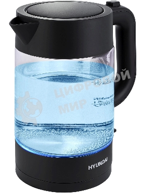 Чайник электрический Hyundai HYK-G7707 1.7л. 2200Вт графит корпус: стекло