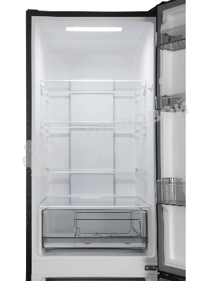 Холодильник Hyundai CC35083F черное стекло двухкамерный 240/95л морозилка снизу, No Frost