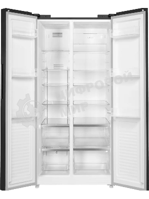 Холодильник Maunfeld MFF177NFB Slim Inverter черный двухкамерный 352/198л морозилка слева, No Frost, Side by Side